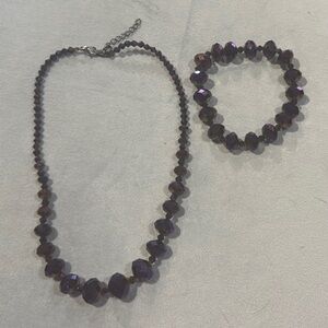 Purple Gemstone Necklace Jewelry